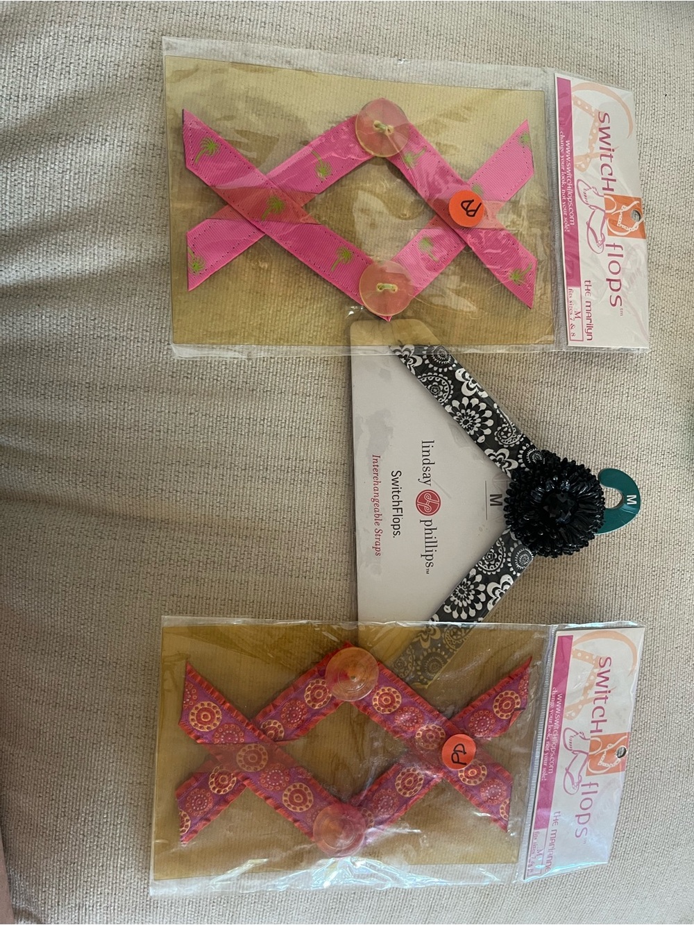lindsay phillips Pink and Black Kids SwitchFlops Hair Accessories Set